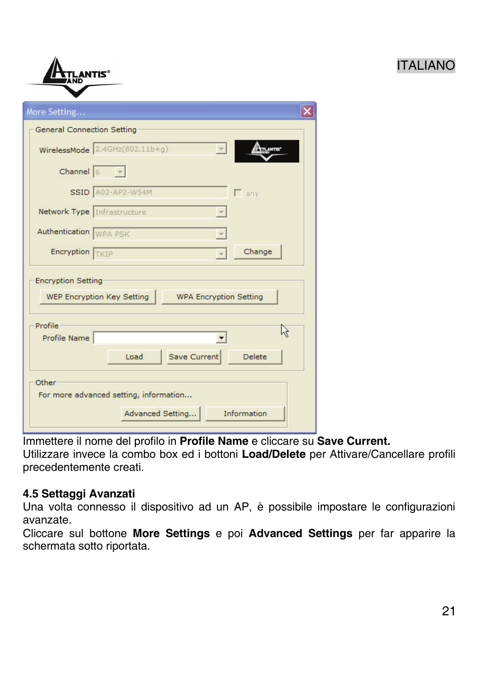 Atlantis Land Wireless 54Mbps USB Adapter 6440 A02-UP-W54 User Manual | Page 20 / 89