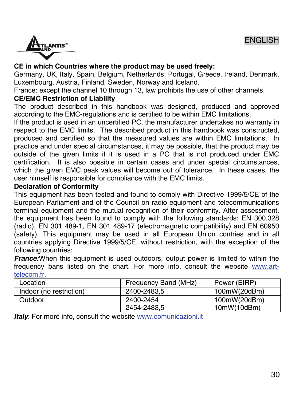 Atlantis Land Wireless 54Mbps USB Adapter 6440 A02-UP-W54 User Manual | Page 29 / 89