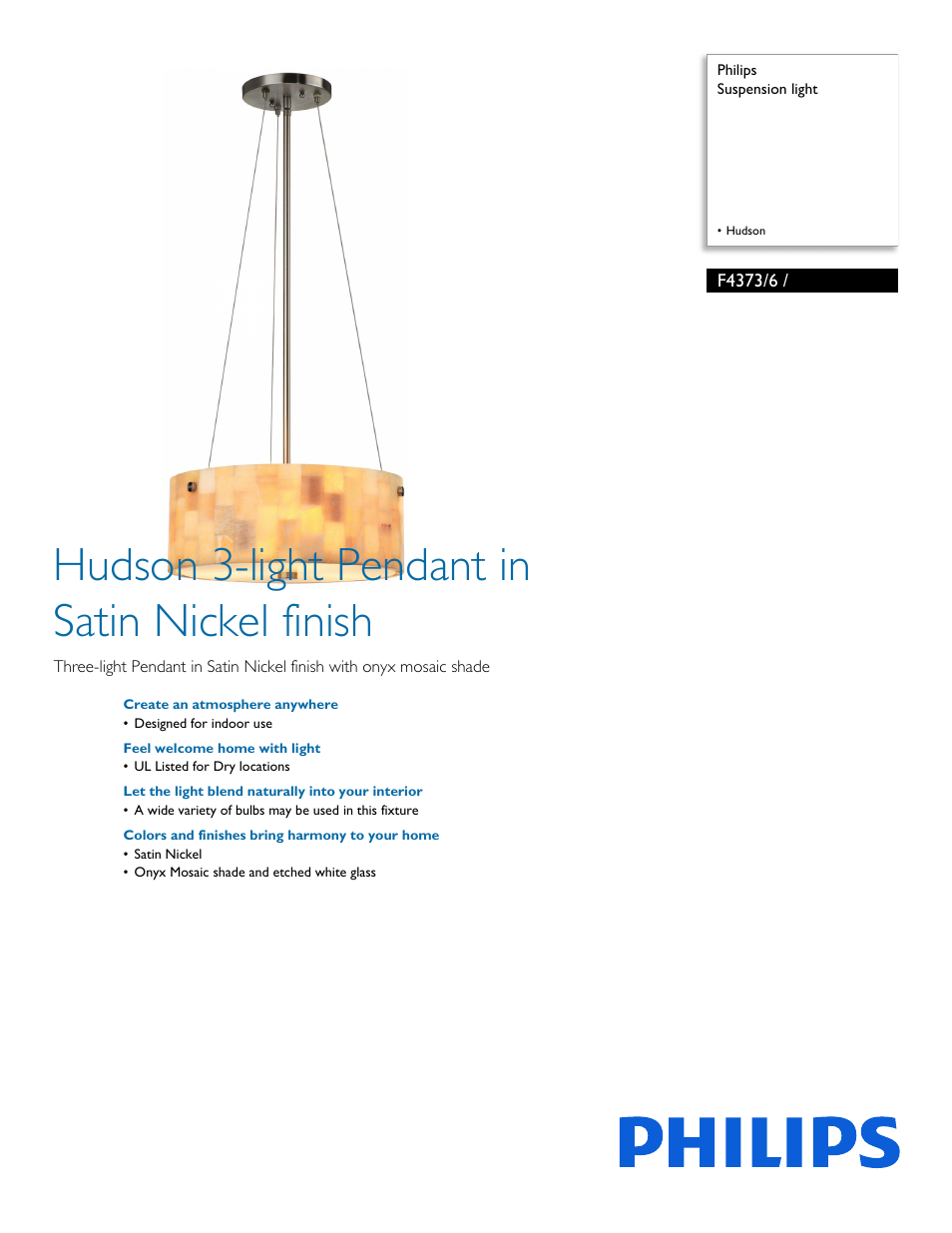 Philips F43736 User Manual | 2 pages