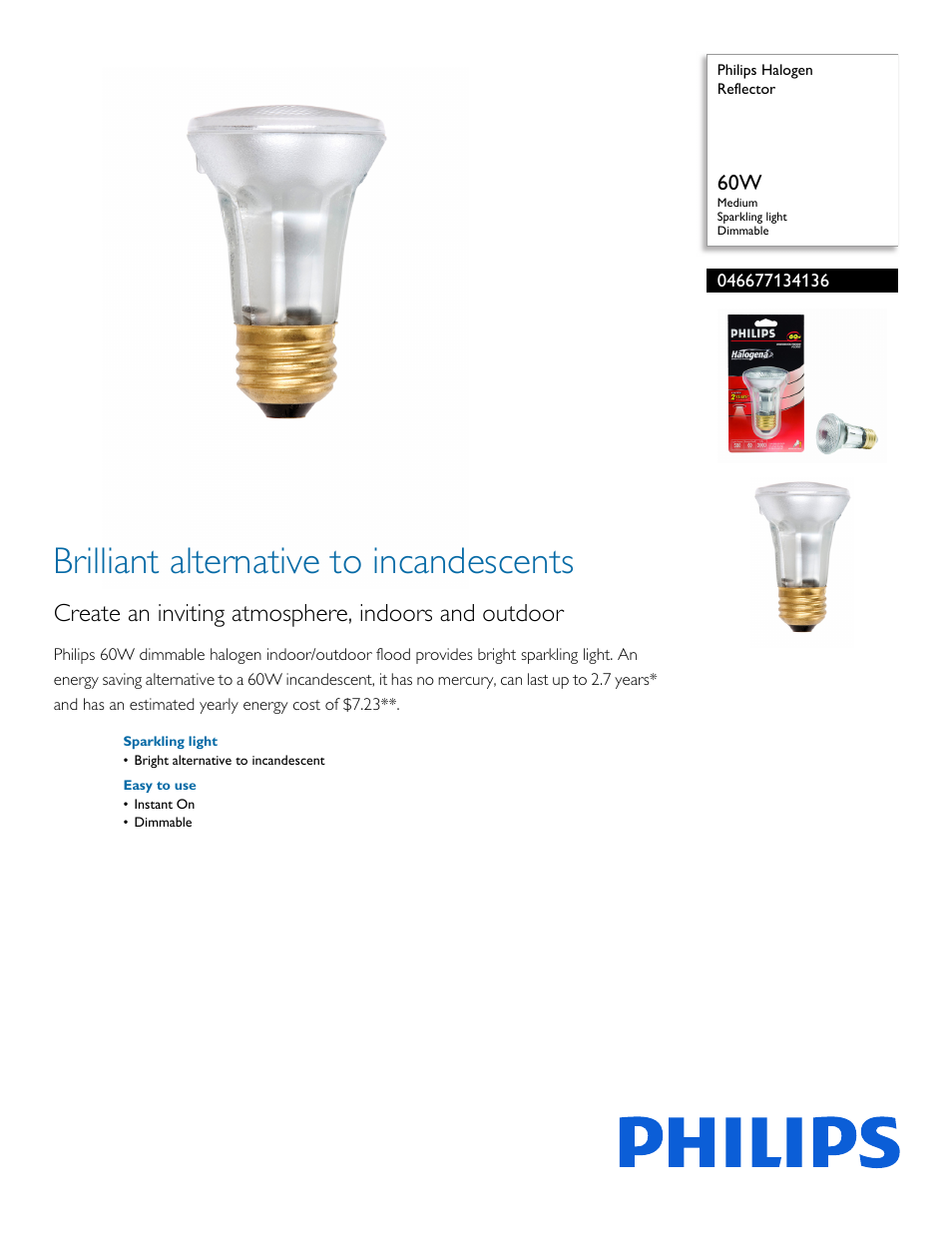 Philips 046677134136 User Manual | 2 pages