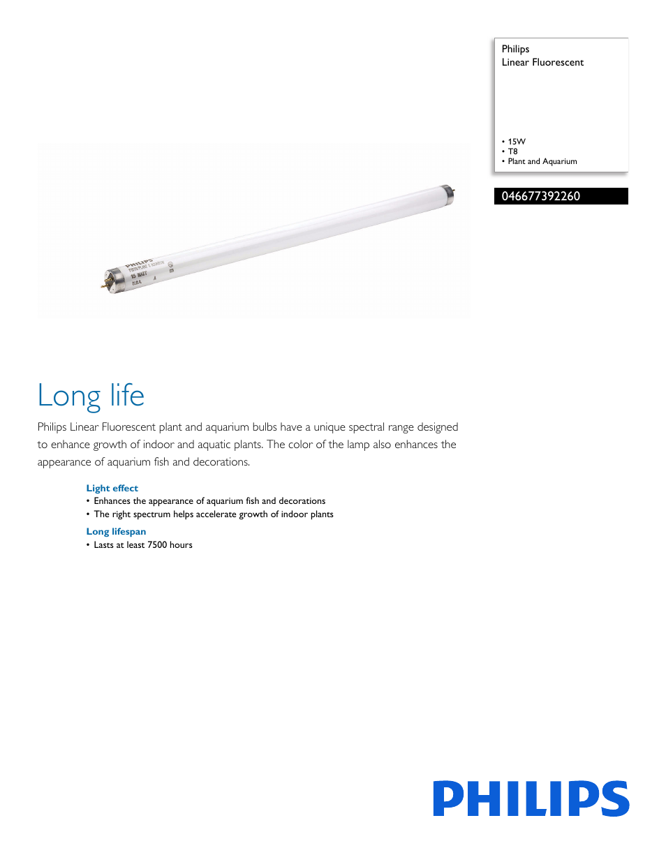 Philips 046677392260 User Manual | 2 pages