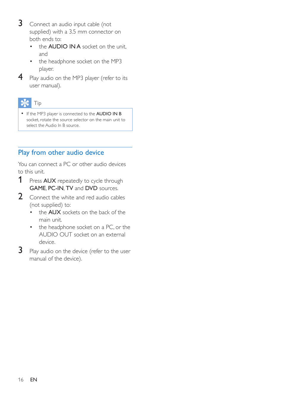 Philips Mini Hi-Fi System NTRX500 650W Bluetooth User Manual | Page 18 / 26