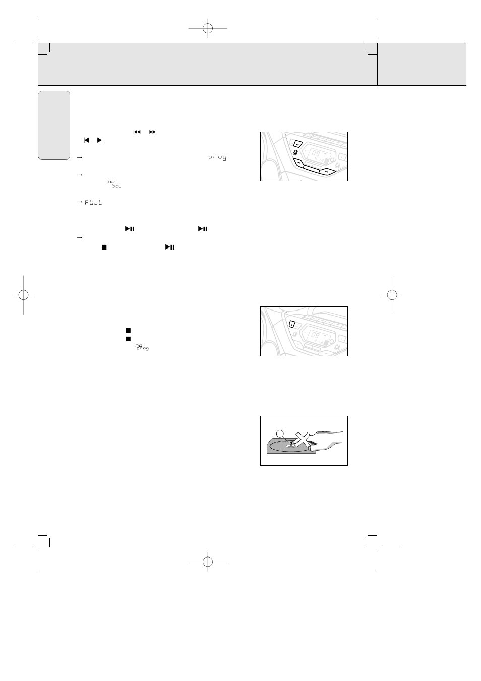 Cd player, Programming track numbers, Reviewing the program | Erasing a program, Cd player and cd handling, English | Philips AZ1565-17 User Manual | Page 14 / 44