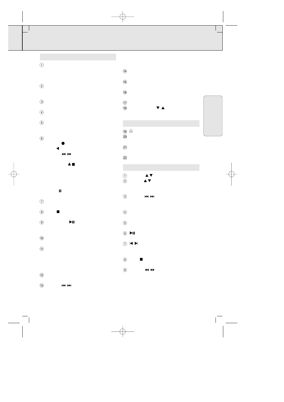 Commandes | Philips AZ1565-17 User Manual | Page 21 / 44