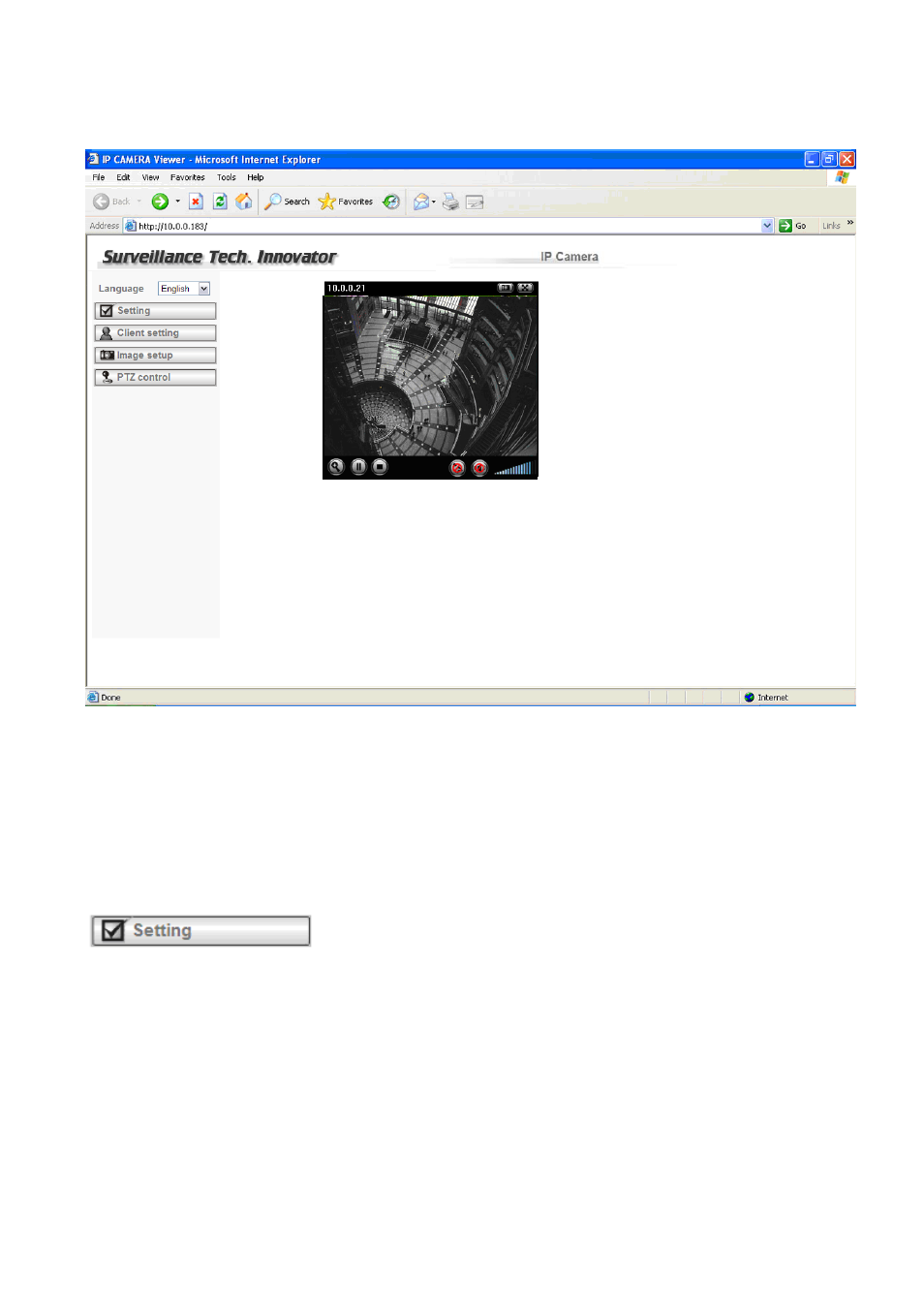Configuration of main menu, 1 setting | Atlantis Land A02-IPCAM5 User Manual | Page 9 / 49