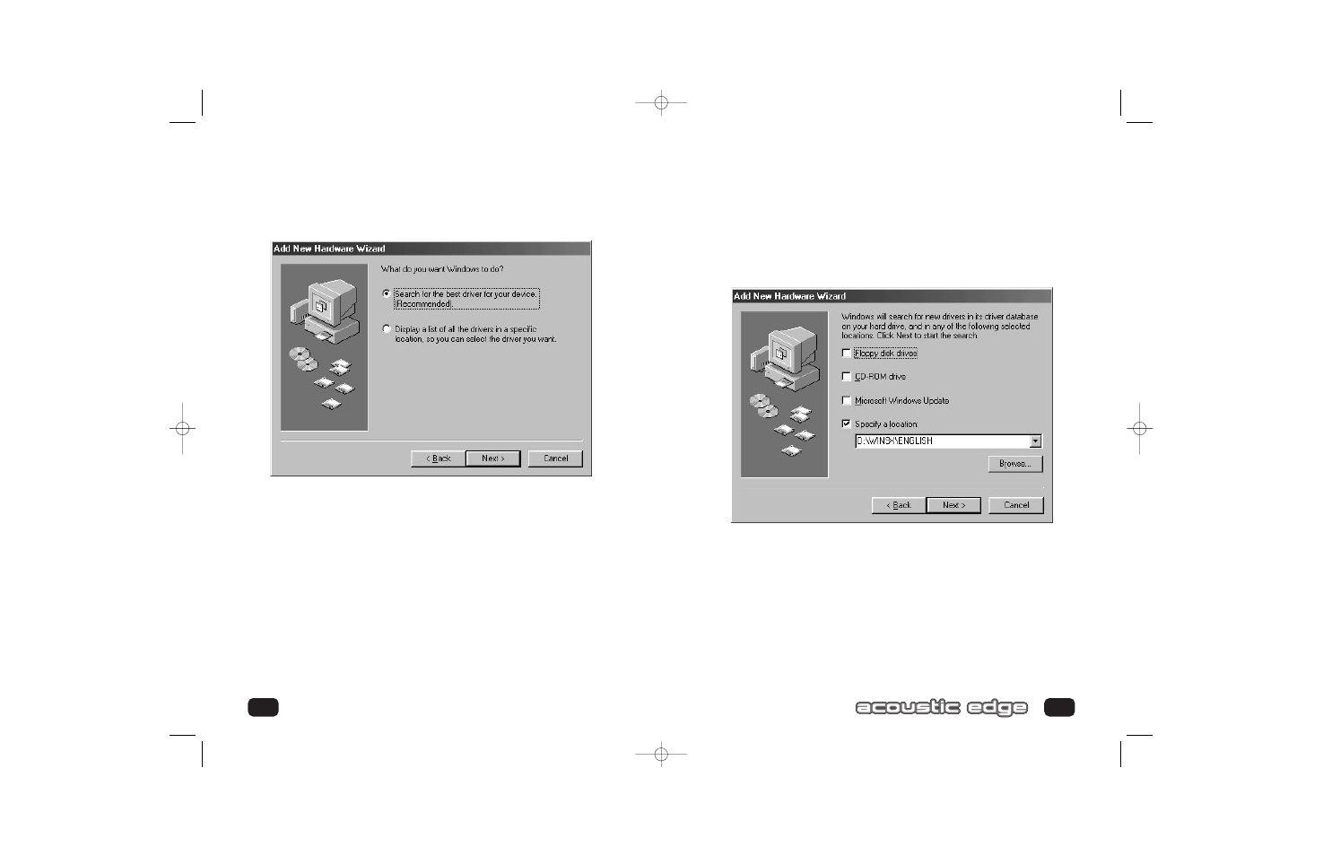 Installing acoustic edge | Philips PSC70617 User Manual | Page 11 / 34