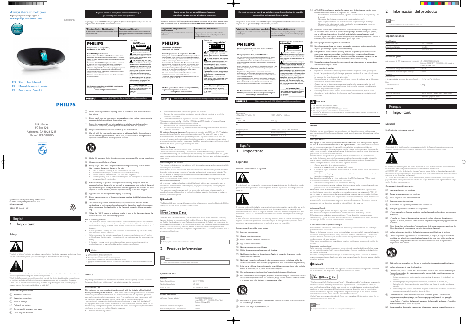 Philips DS8300-37 User Manual | 2 pages