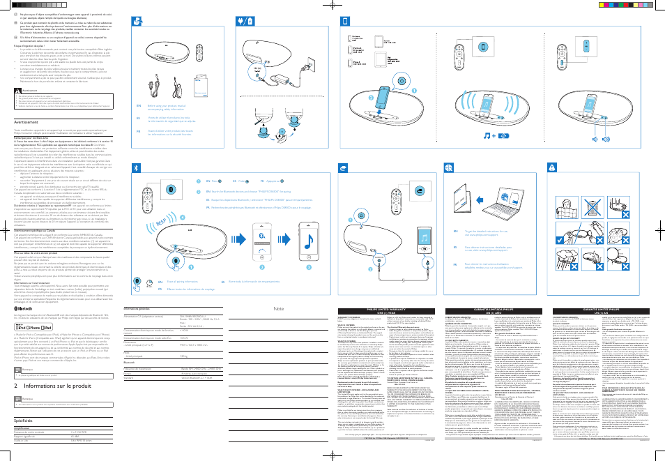 2 informations sur le produit, Beep | Philips DS8300-37 User Manual | Page 2 / 2