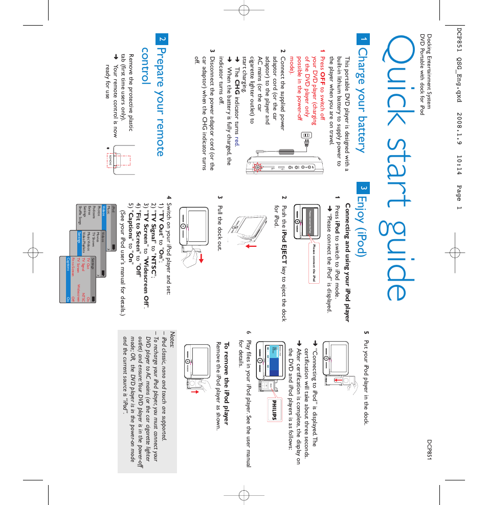 Philips docking entertainment system User Manual | 2 pages