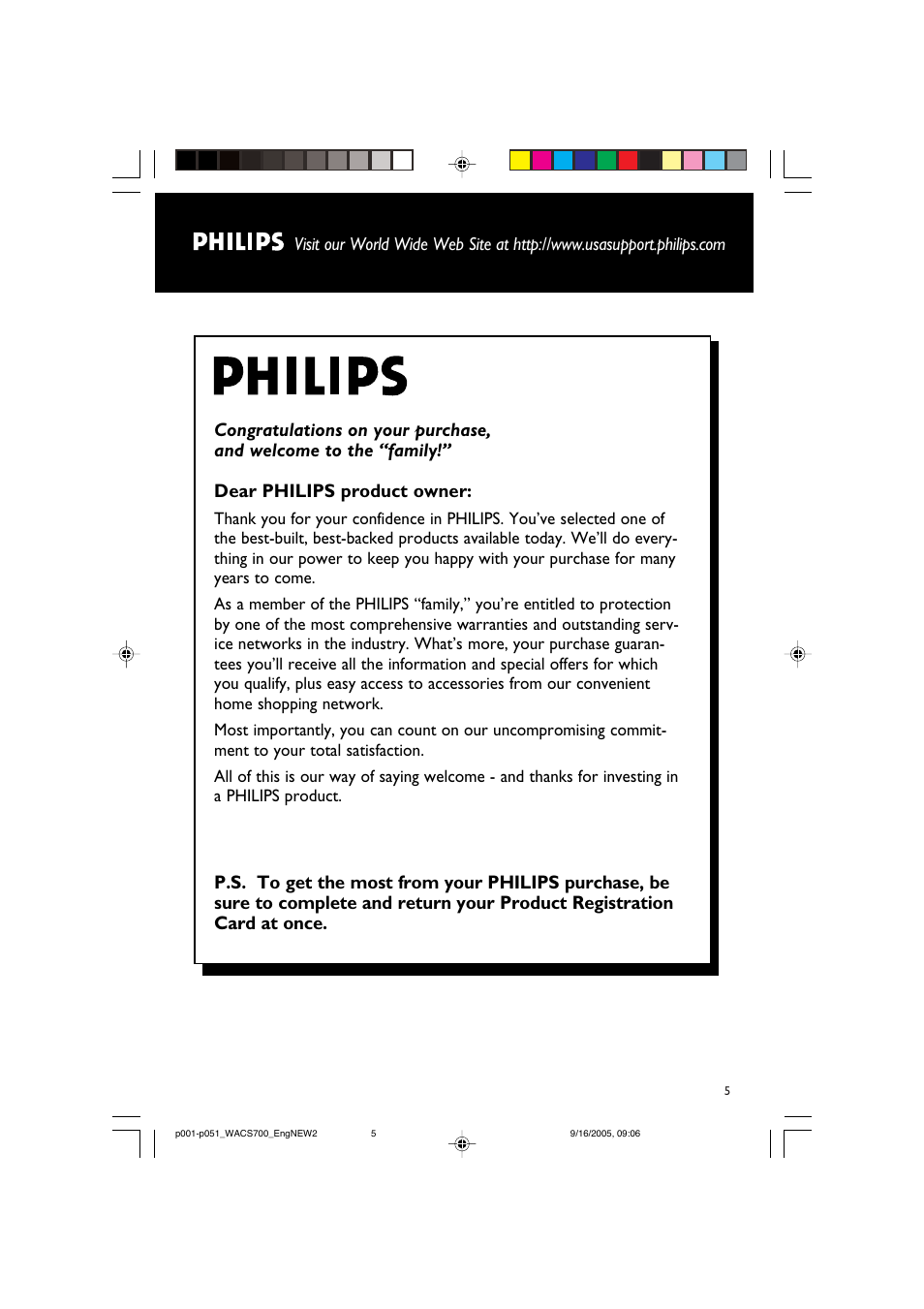 Philips WACS700-37B User Manual | Page 5 / 51