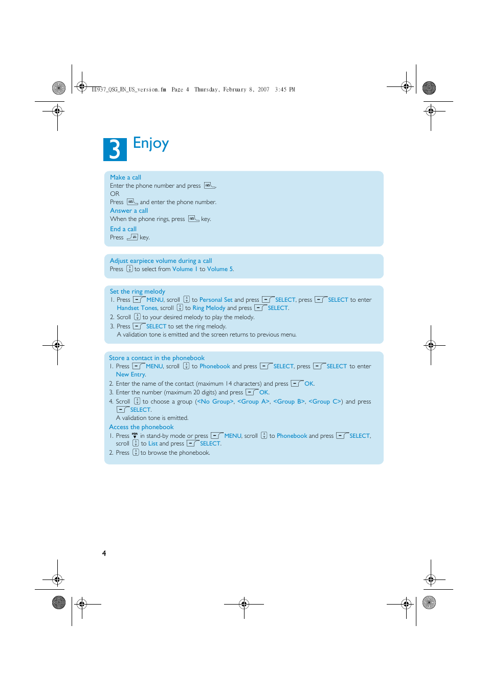 Enjoy | Philips ID9371B-37 User Manual | Page 4 / 6