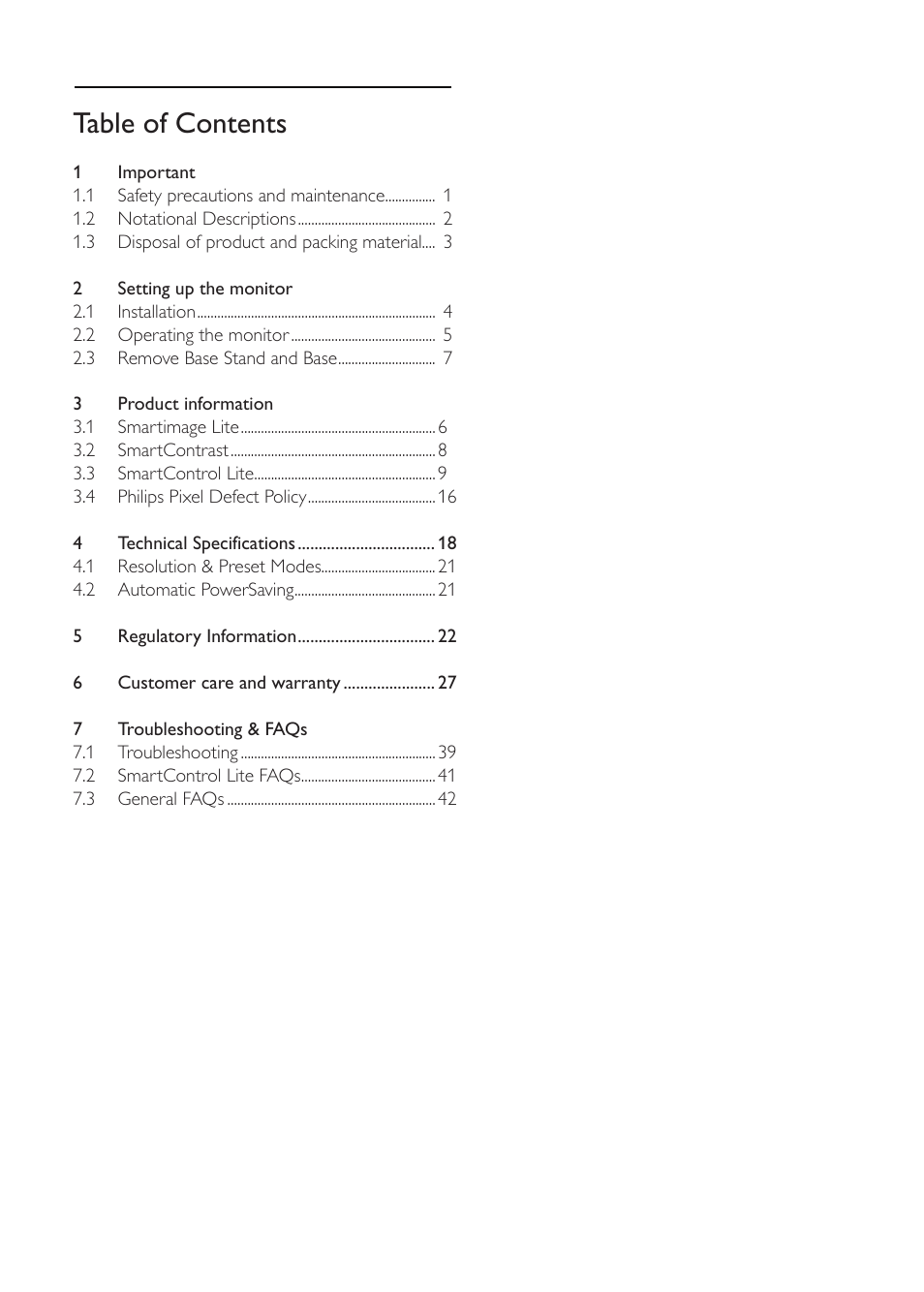 Philips 191E2SB-00 User Manual | Page 2 / 47