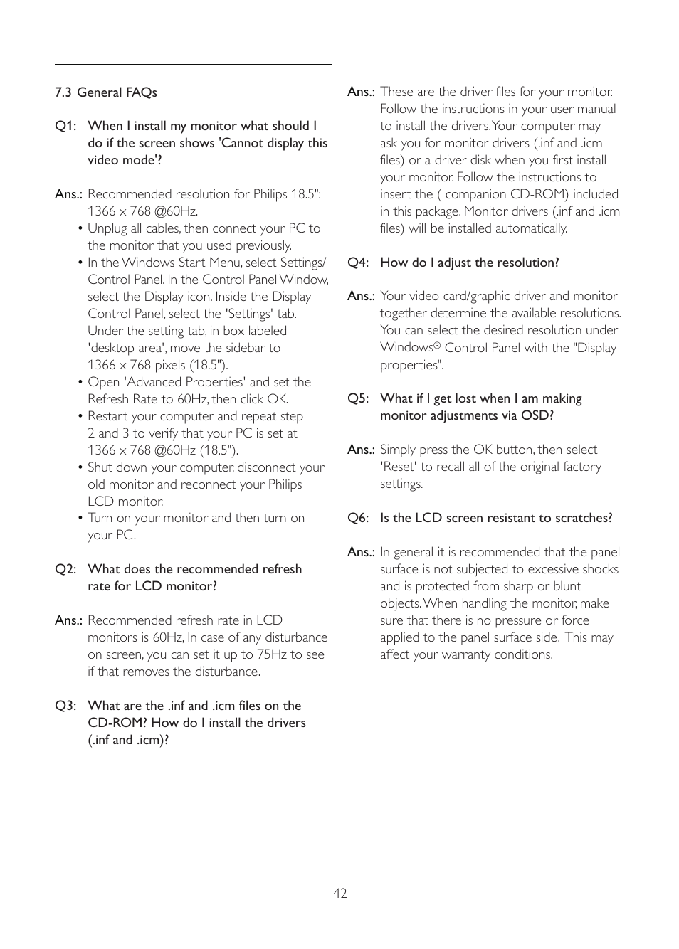 Philips 191E2SB-00 User Manual | Page 44 / 47