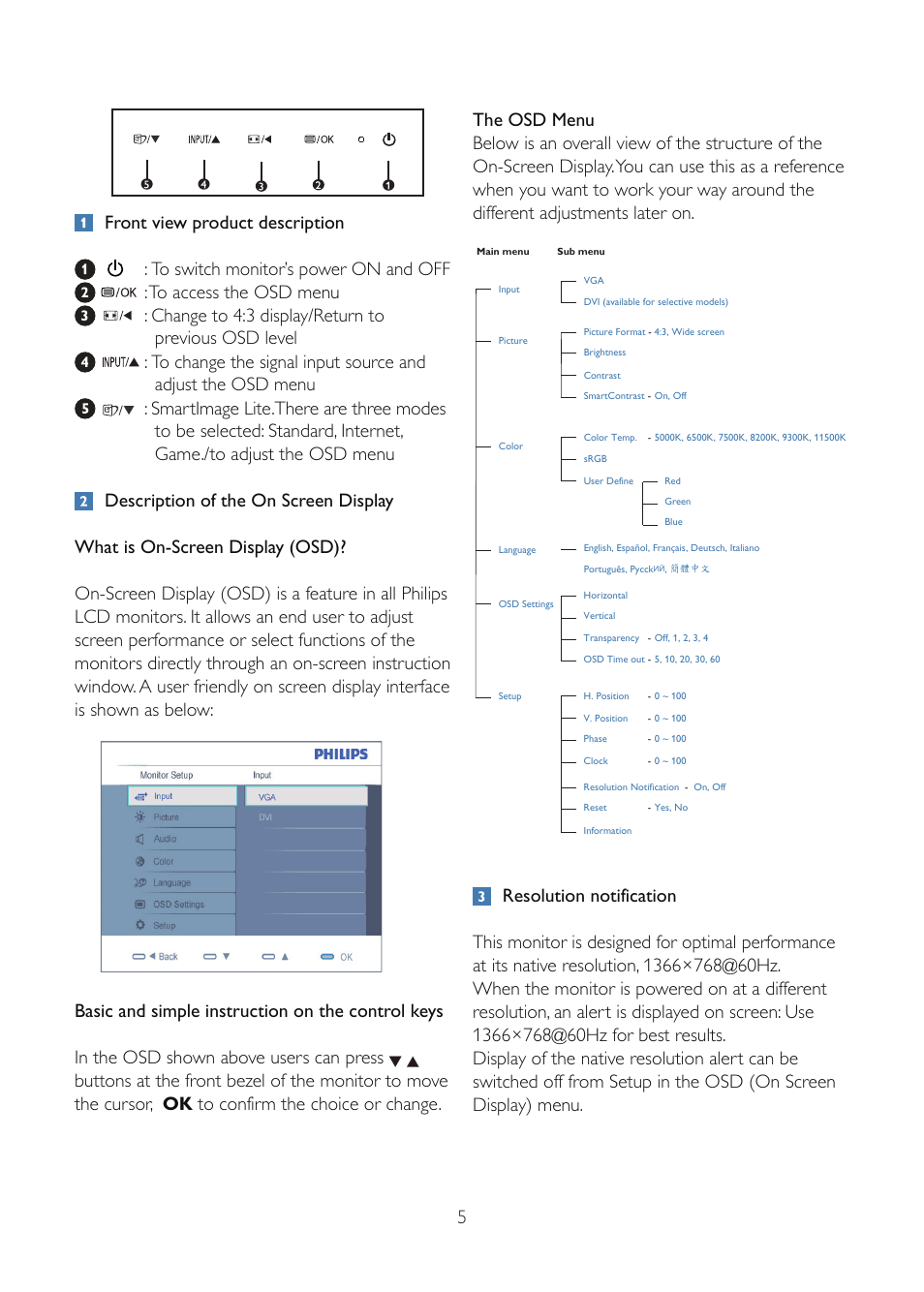 Philips 191E2SB-00 User Manual | Page 7 / 47