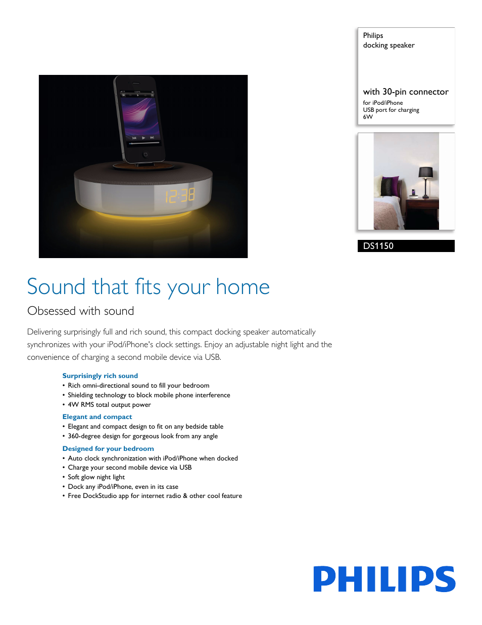Philips DS1150-37 User Manual | 2 pages