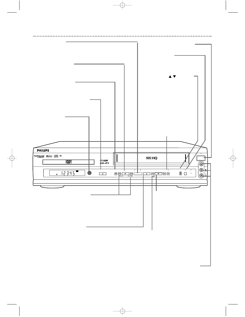 20 front panel, Mp3 cd playback, Search | Philips DVD740VR98 User Manual | Page 20 / 80