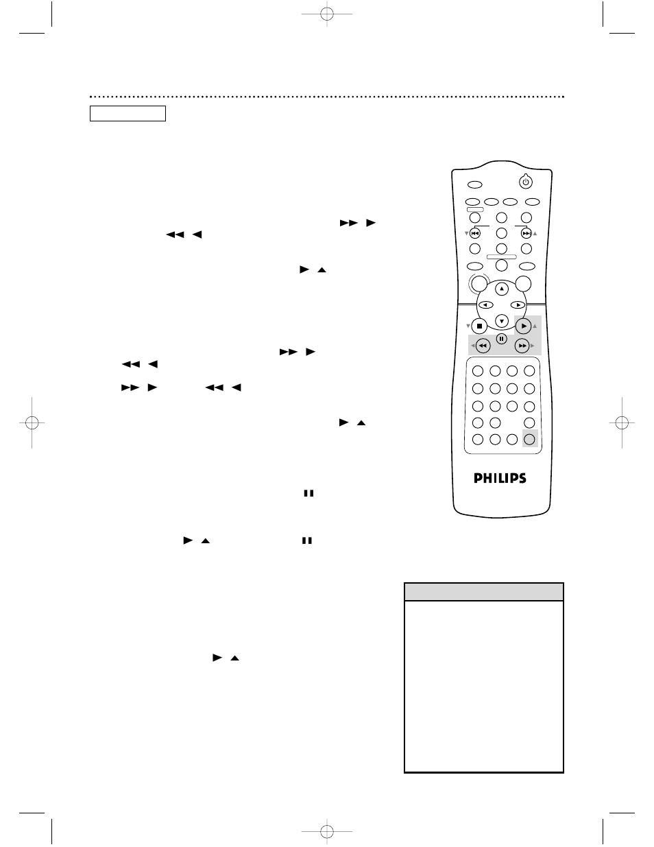 42 special effects playback | Philips DVD740VR98 User Manual | Page 42 / 80