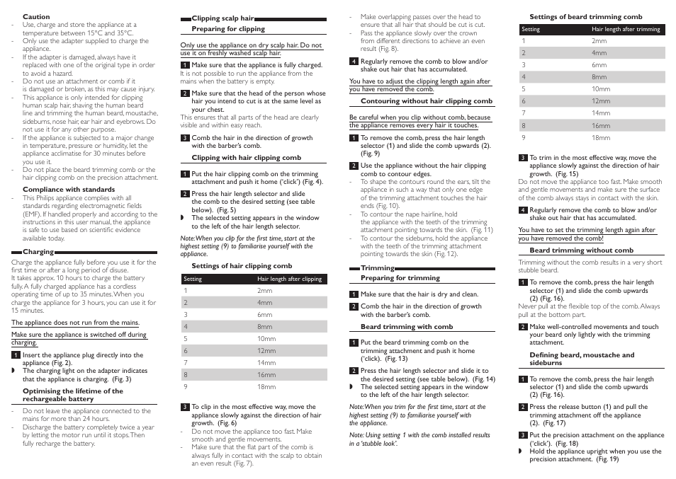Philips Multigroom Grooming kit QG3050 User Manual | Page 2 / 3