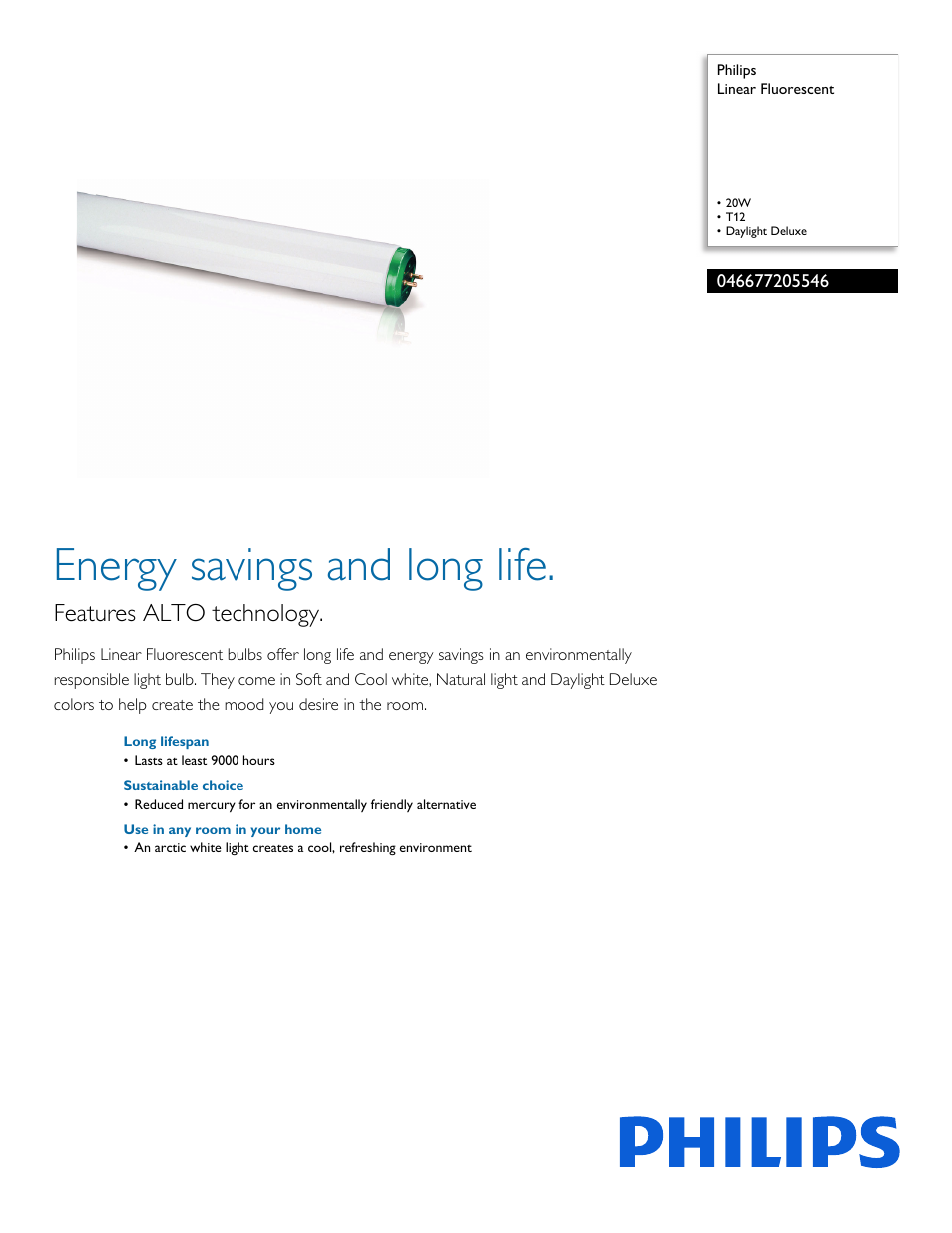 Philips 046677205546 User Manual | 2 pages