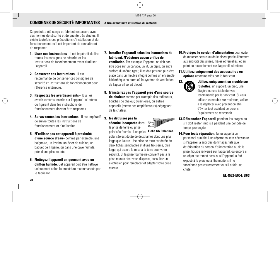 Philips MZ3C-37L User Manual | Page 20 / 43