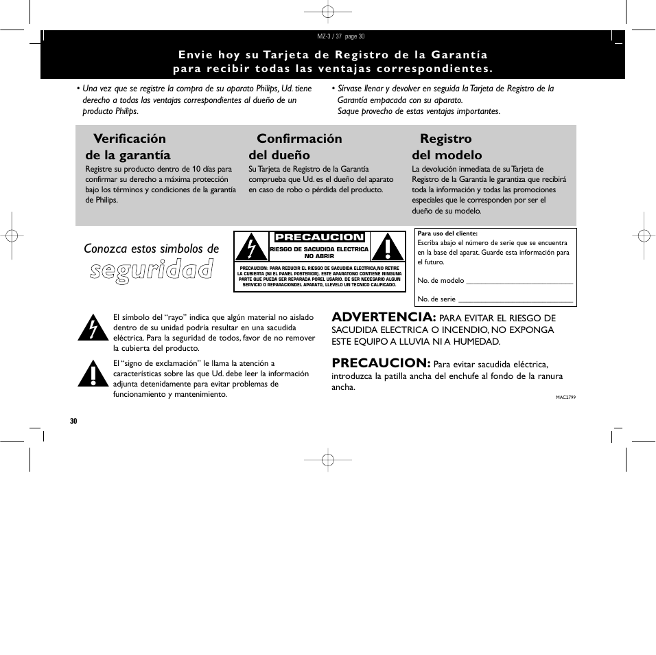 Sse eg gu urriid da ad d | Philips MZ3C-37L User Manual | Page 30 / 43