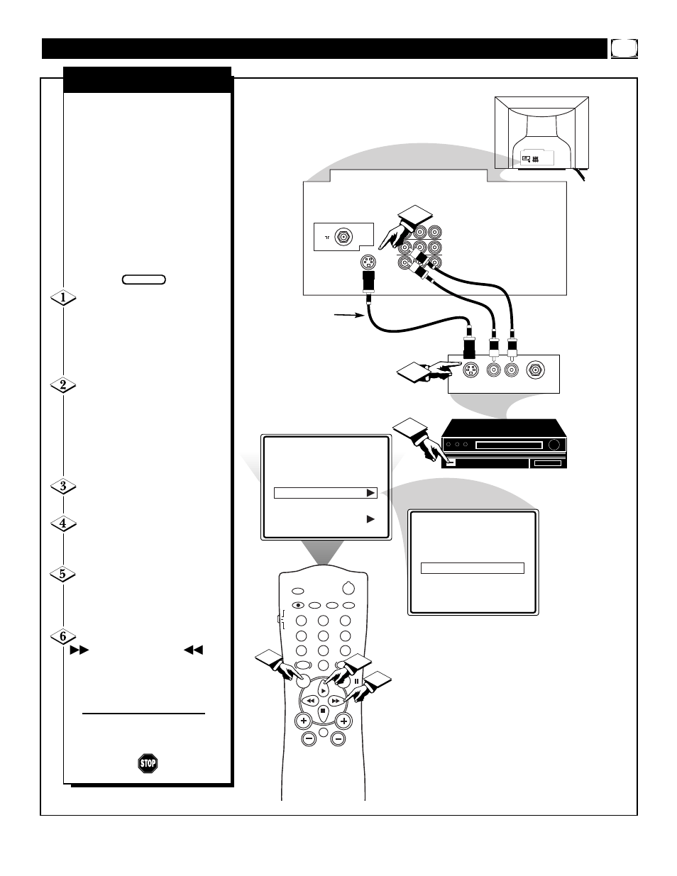 Ow to, Se the, Udio | Ideo, Nput, Acks | Philips TS3661C User Manual | Page 25 / 40