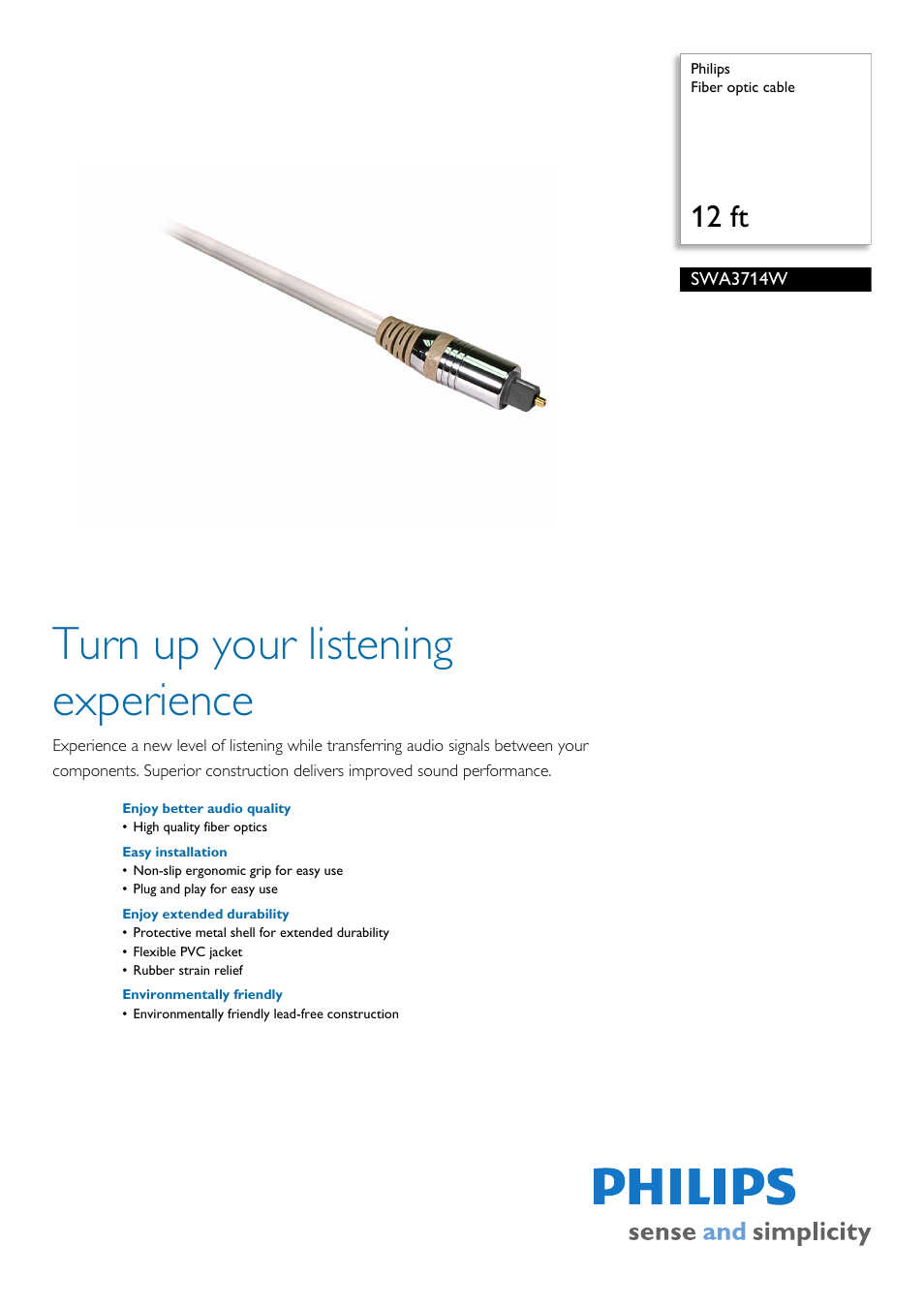 Philips SWA3714W-17 User Manual | 2 pages