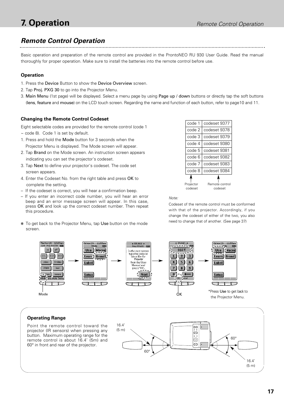 Operation, Remote control operation | Philips LC1345 User Manual | Page 17 / 52