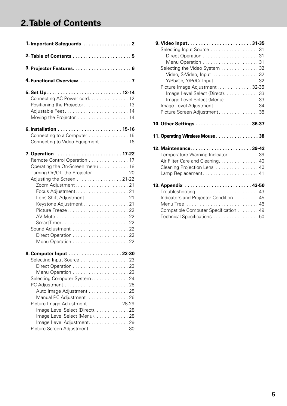 Philips LC1345 User Manual | Page 5 / 52