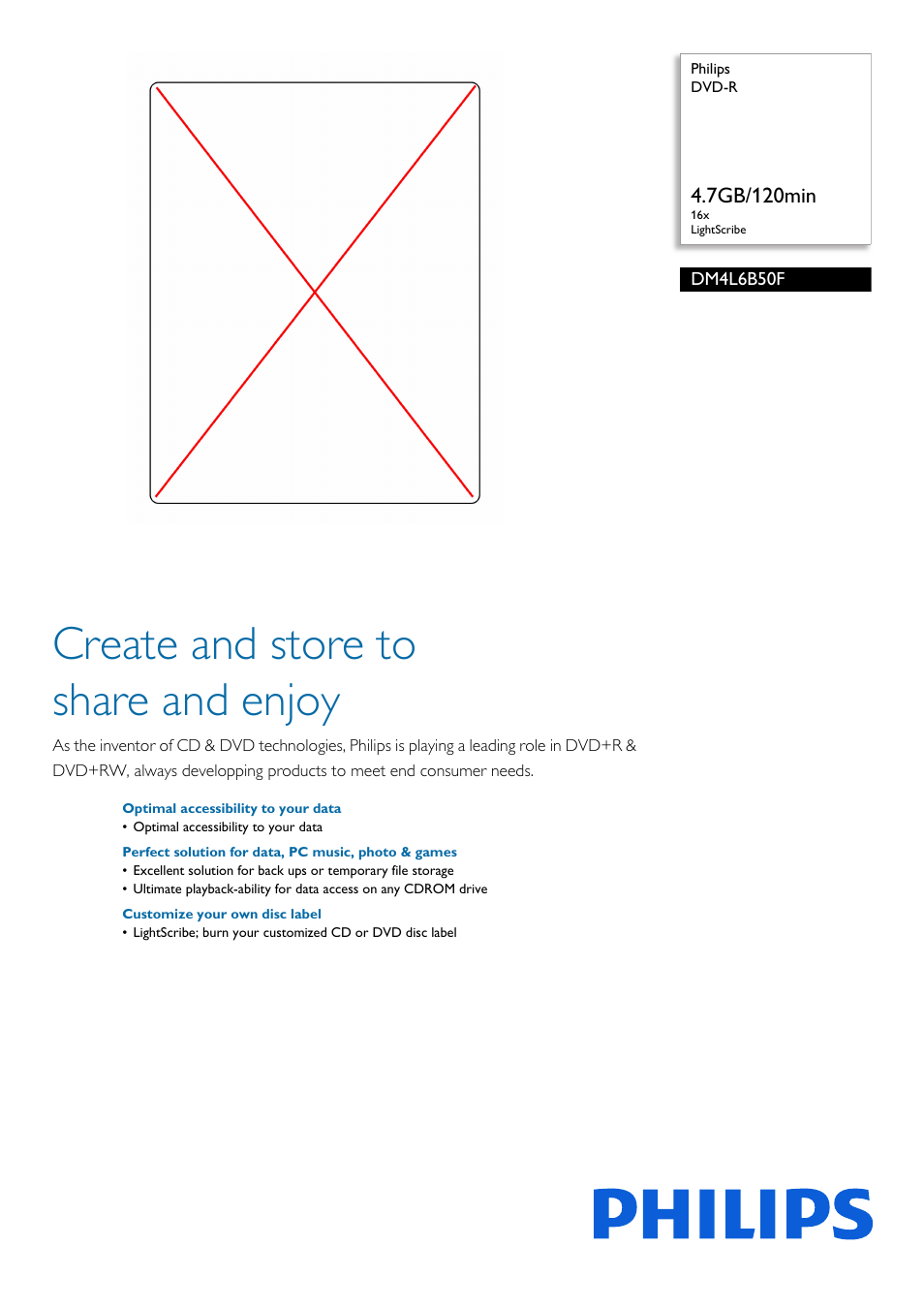 Philips DM4L6B50F-17 User Manual | 2 pages