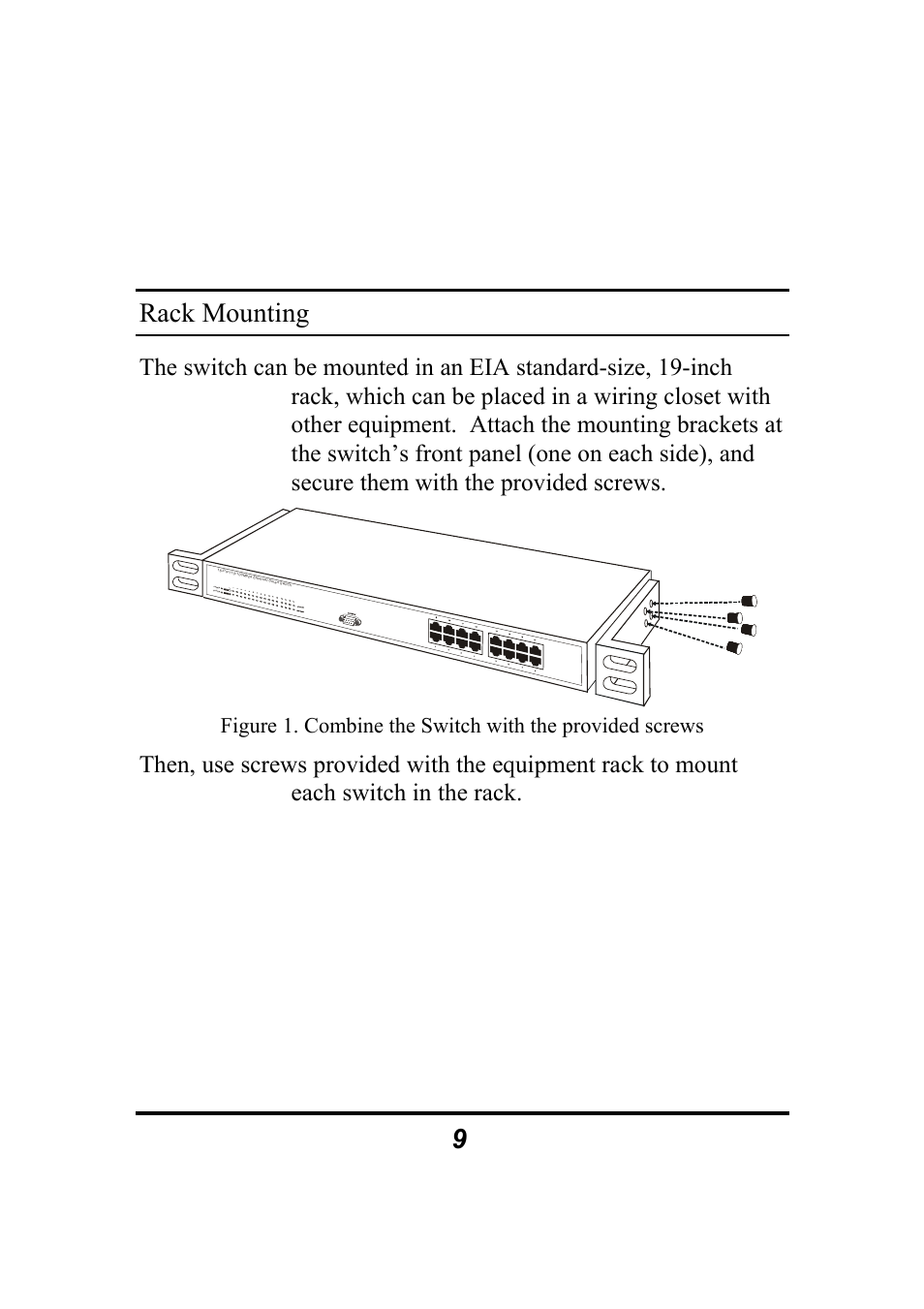 Rack mounting | Atlantis Land 10/100Mbps User Manual | Page 15 / 37