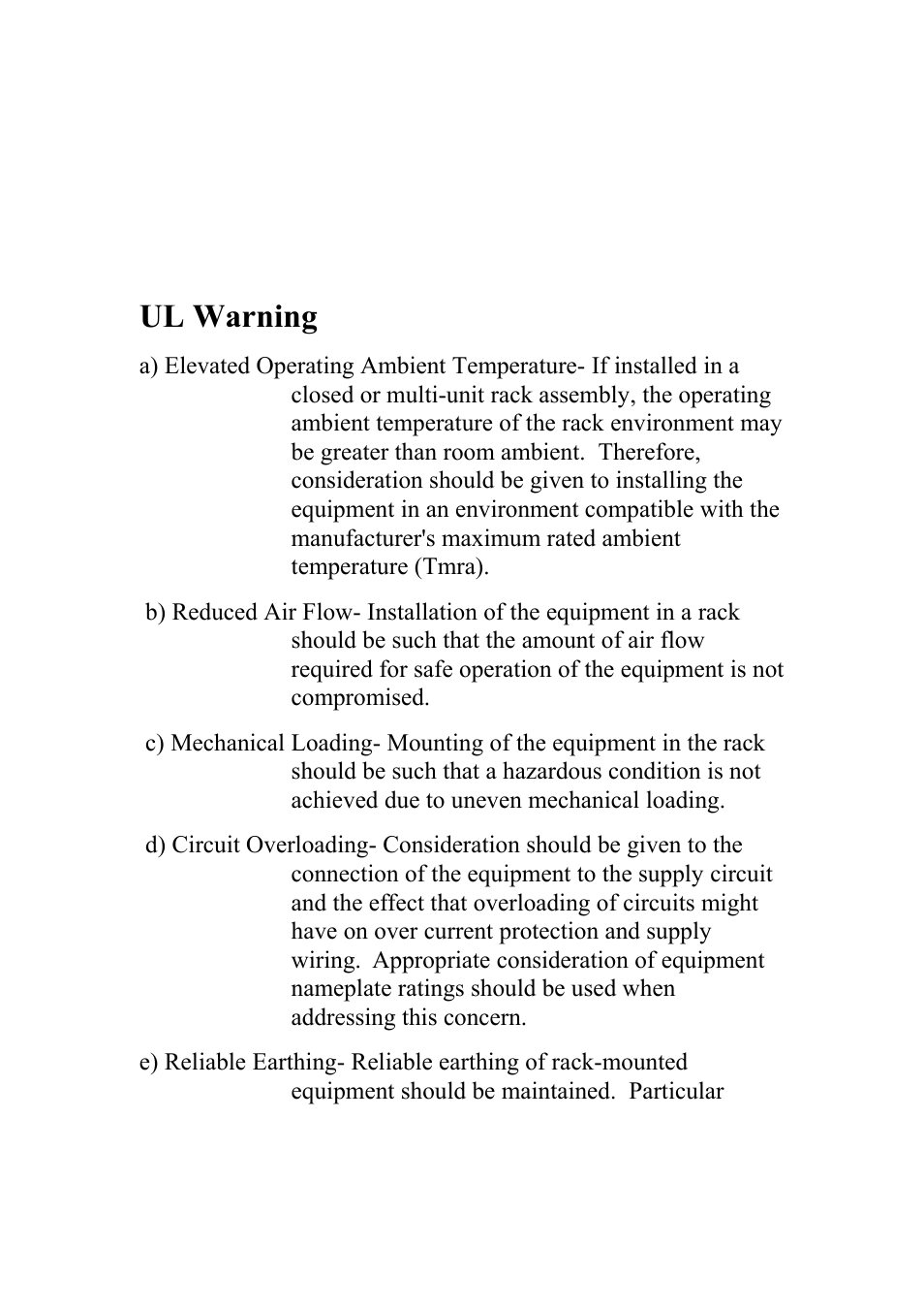 Ul warning | Atlantis Land 10/100Mbps User Manual | Page 4 / 37