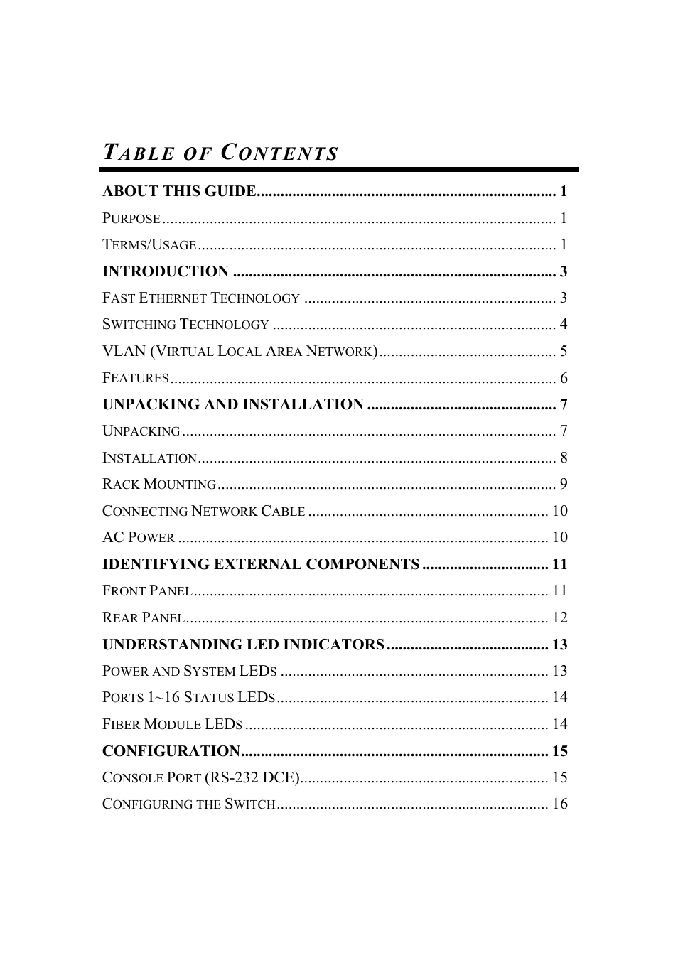 Abl e of, Ontents | Atlantis Land 10/100Mbps User Manual | Page 6 / 37