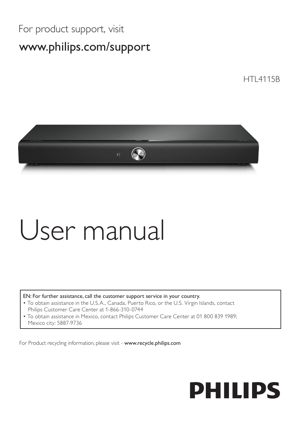 Philips HTL4115B-F7 User Manual | 20 pages