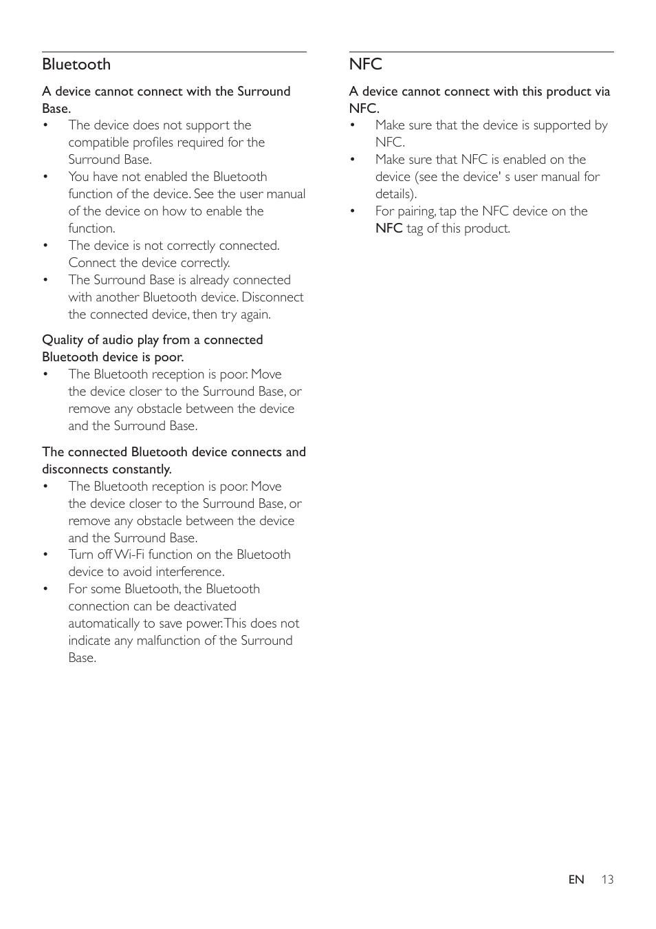 Bluetooth | Philips HTL4115B-F7 User Manual | Page 15 / 20