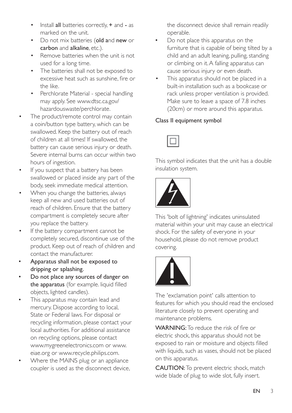 Philips HTL4115B-F7 User Manual | Page 5 / 20