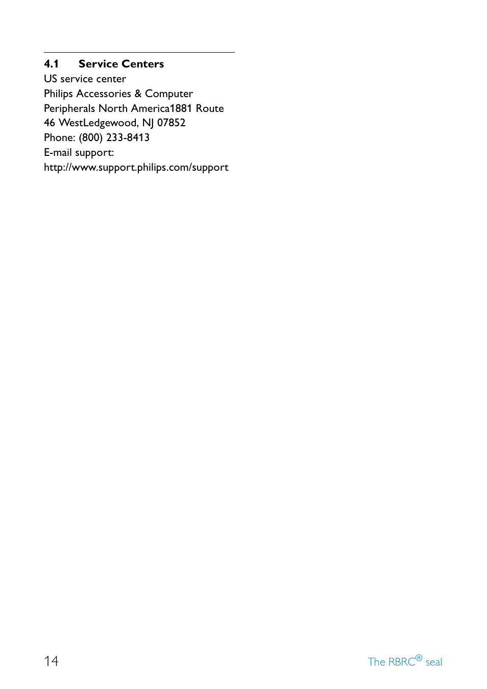 1 service centers, Service centers | Philips SE6581B-17 User Manual | Page 16 / 76