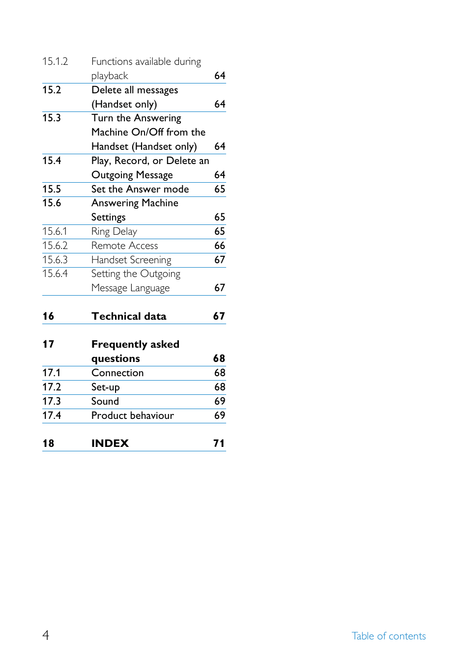 Philips SE6581B-17 User Manual | Page 6 / 76