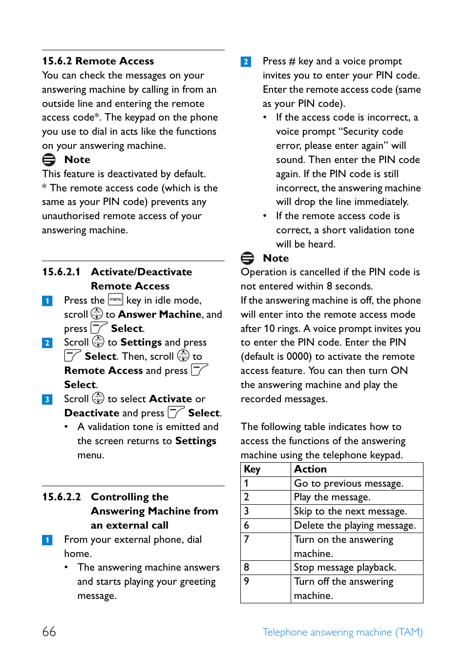 Remote access | Philips SE6581B-17 User Manual | Page 68 / 76