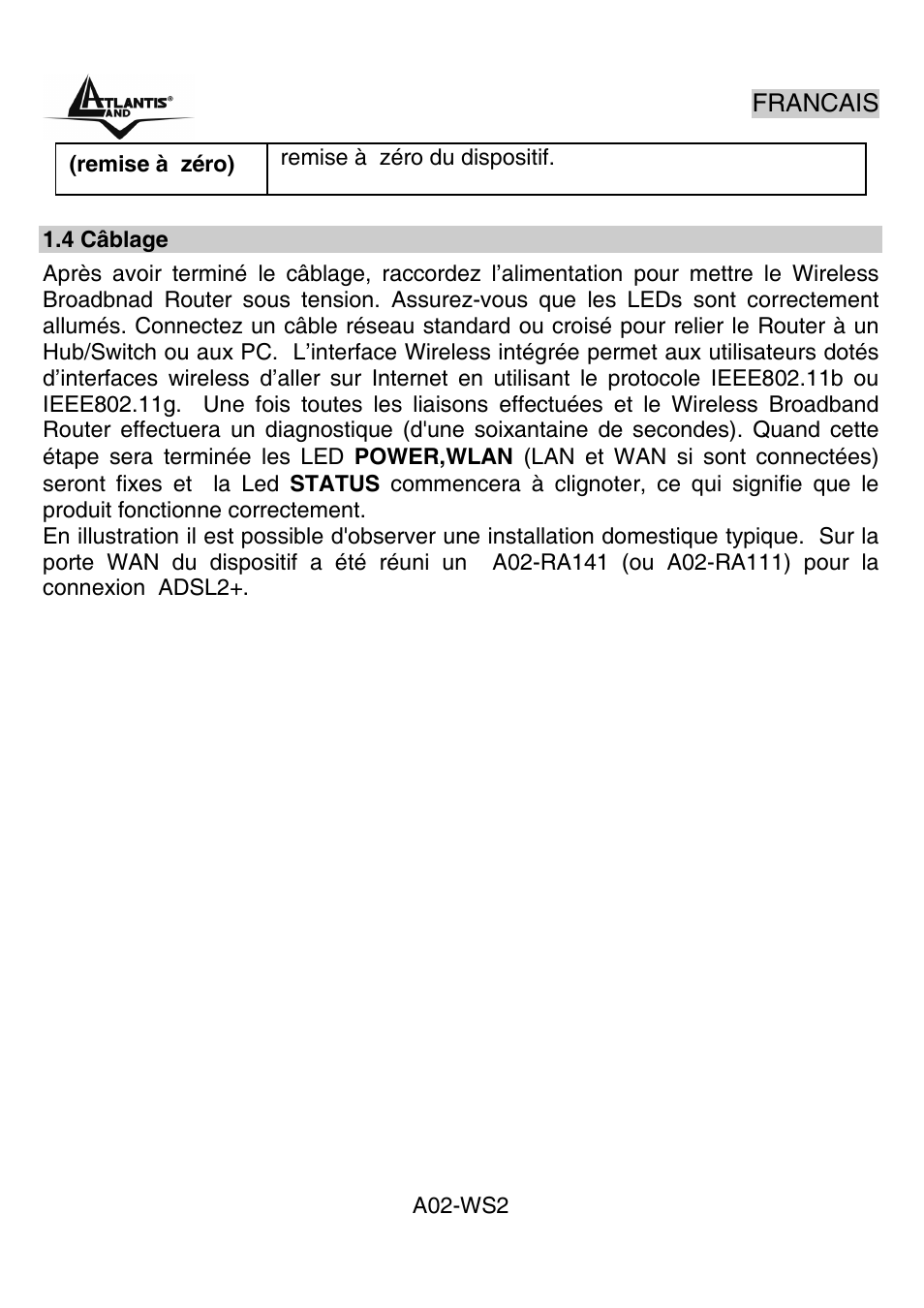 Atlantis Land A02-WS2 GX01 User Manual | Page 56 / 77