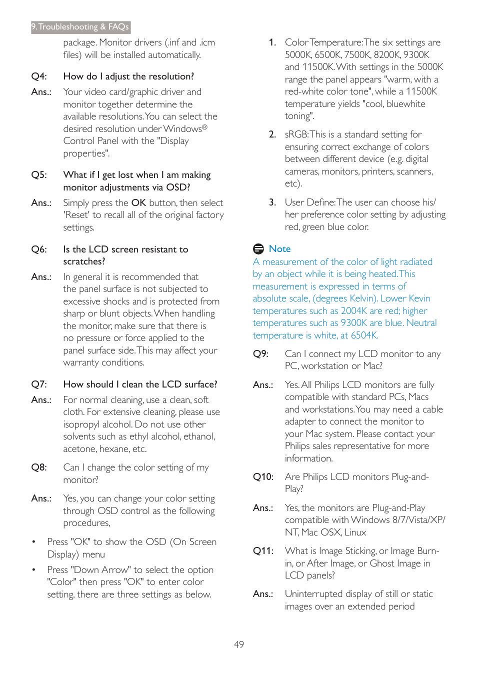 Philips C271P4QPJEW-27 User Manual | Page 51 / 53