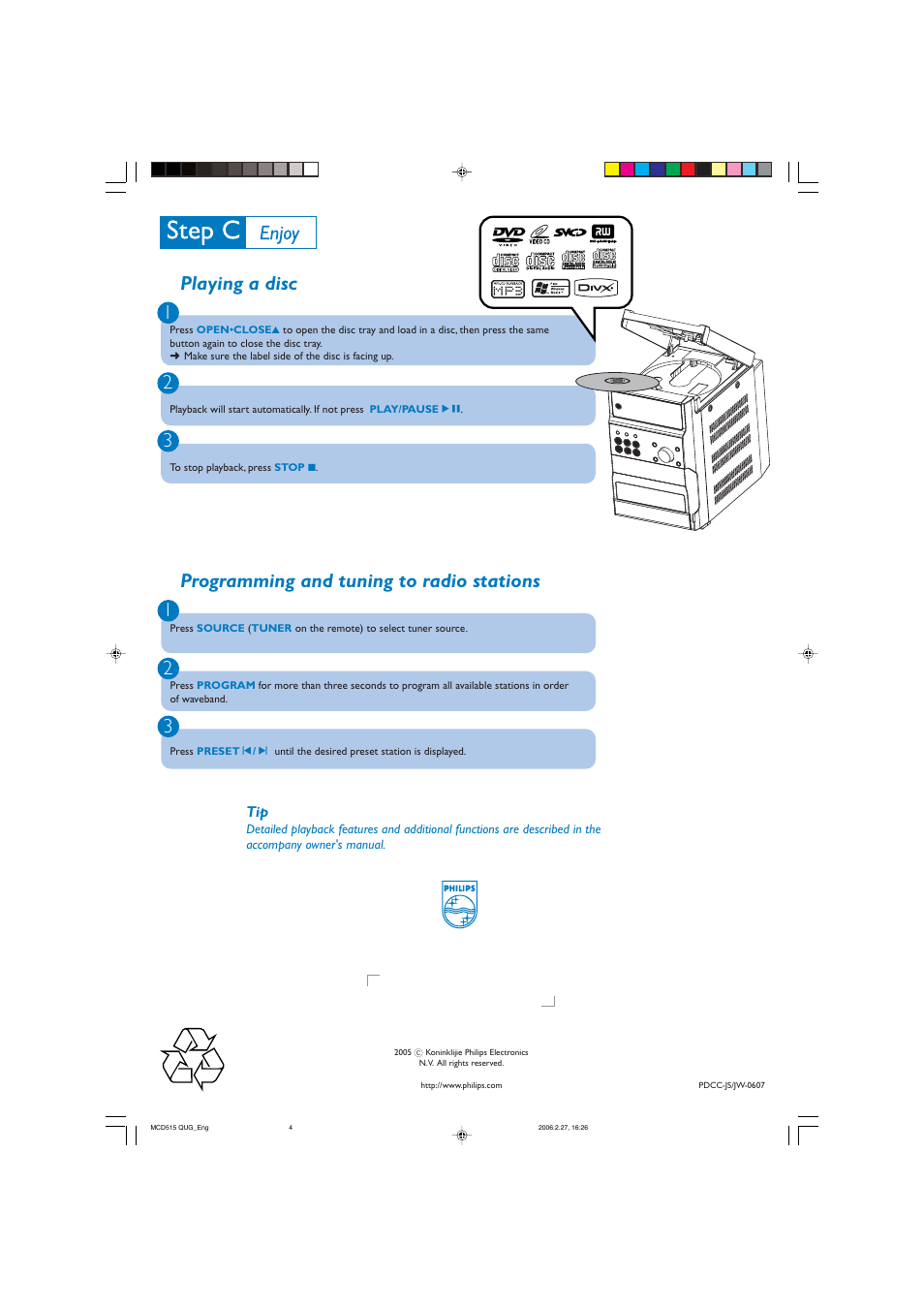 Philips MCD515-37B User Manual | Page 4 / 4