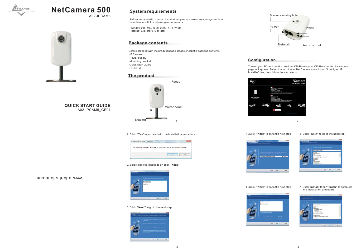 Atlantis Land A02-IPCAM5 User Manual | 2 pages