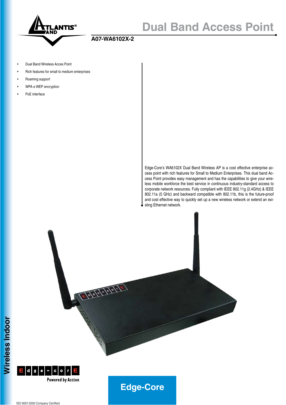 Atlantis Land Dual Band Access Point User Manual | 2 pages