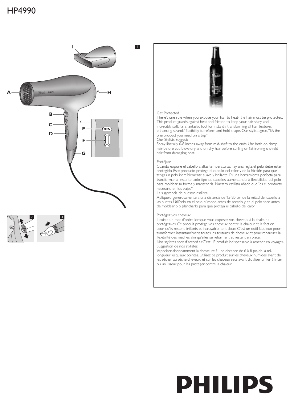 Philips HP4990-05 User Manual | 9 pages