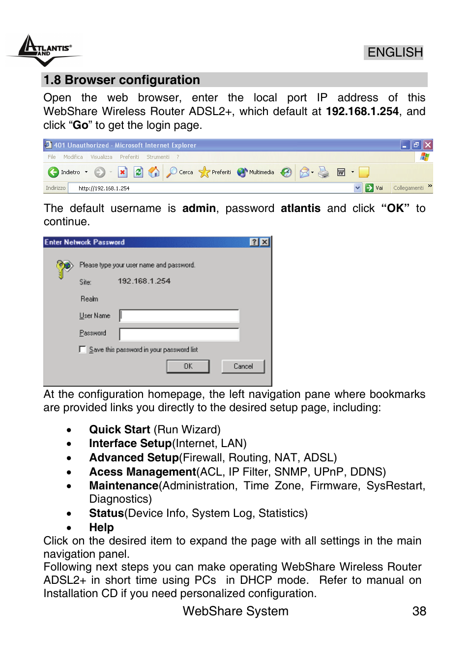 Atlantis Land A02-WS1 GX01 User Manual | Page 38 / 92