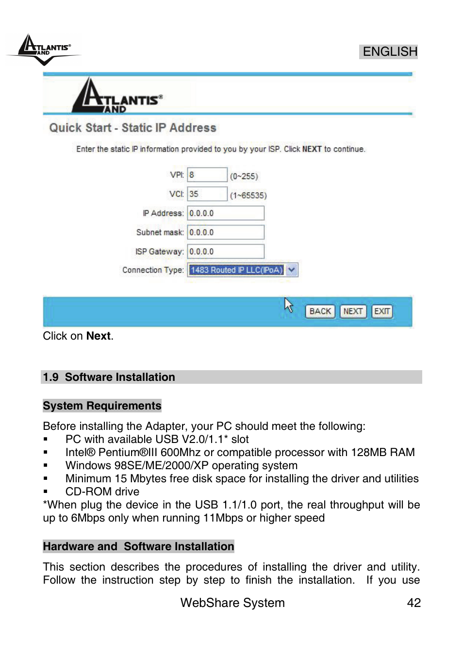 Atlantis Land A02-WS1 GX01 User Manual | Page 42 / 92