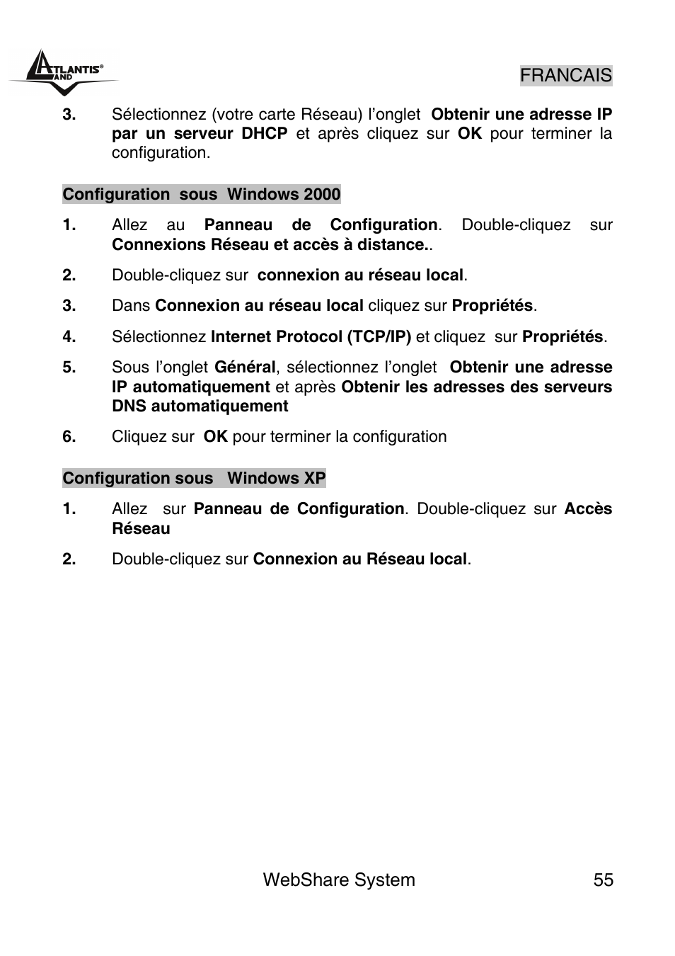 Atlantis Land A02-WS1 GX01 User Manual | Page 55 / 92