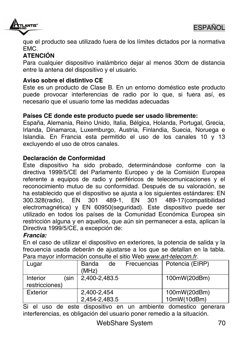 Atlantis Land A02-WS1 GX01 User Manual | Page 70 / 92