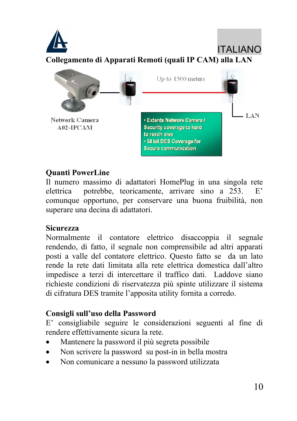 Italiano | Atlantis Land A02-PL100 User Manual | Page 13 / 58